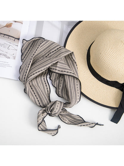 Scarvii - Striped Triangle Neck Scarf