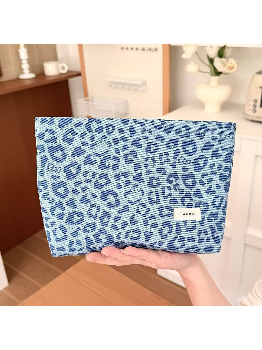 Cosbai - Leopard Print Travel Toiletry Storage Bag