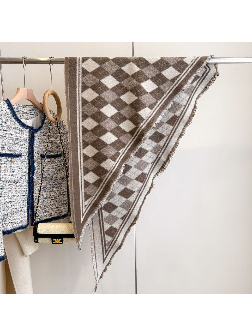 Scarvii - Classic Pattern Knit Wrap Scarf