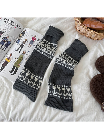 Cozyra - Fair Isle Knit Leg Warmers