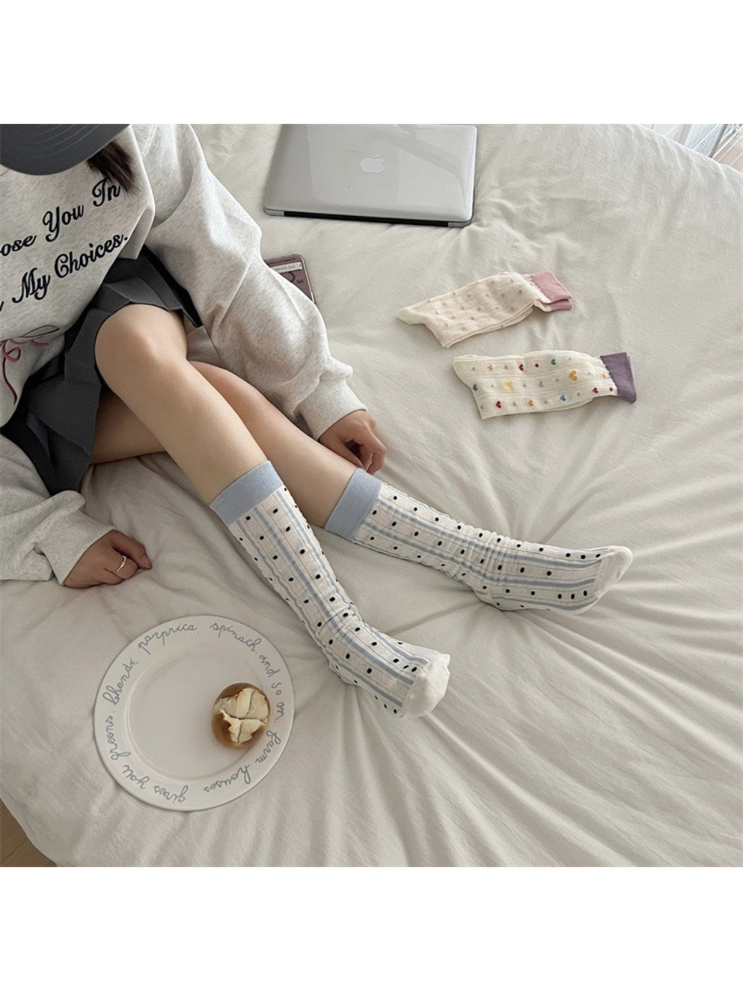 Rufia - Soft Heart Dot Crew Socks product image 2