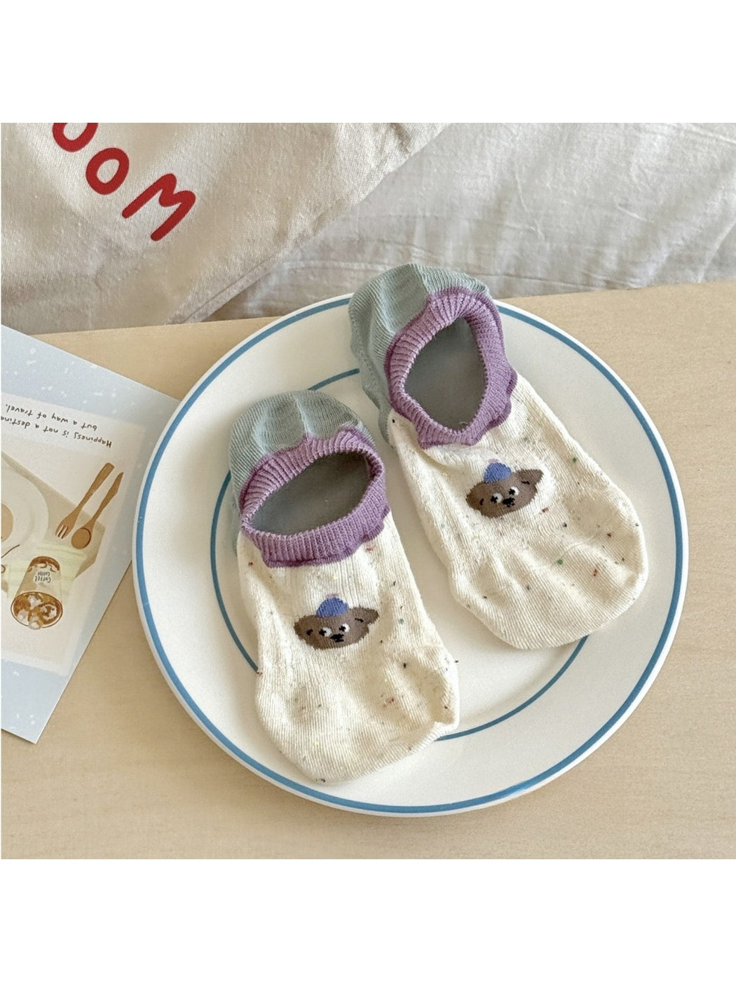 Rufia - Playful Cartoon Print Low Cut Women's Socks