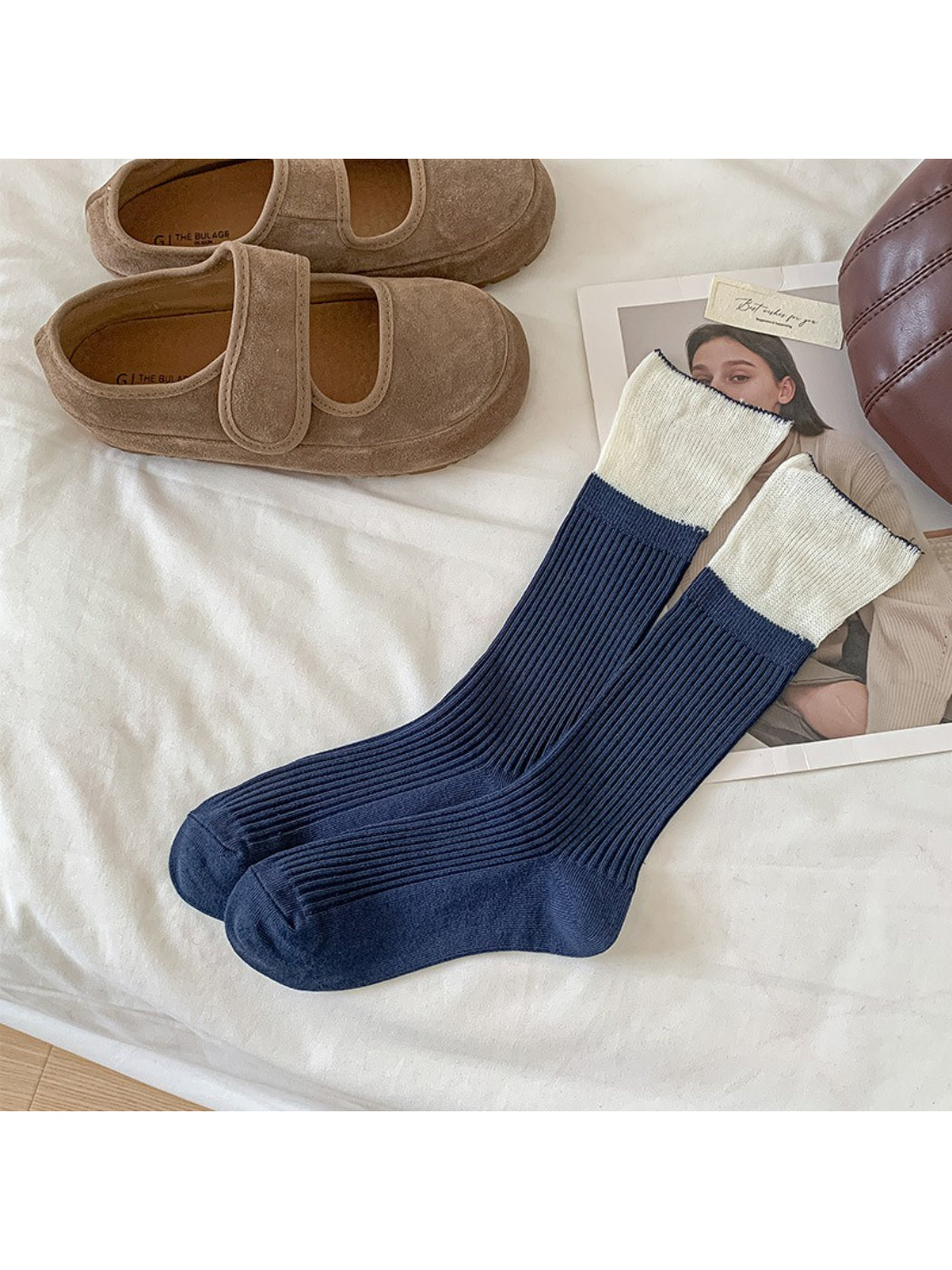 Rufia - Contrast Top Crew Socks