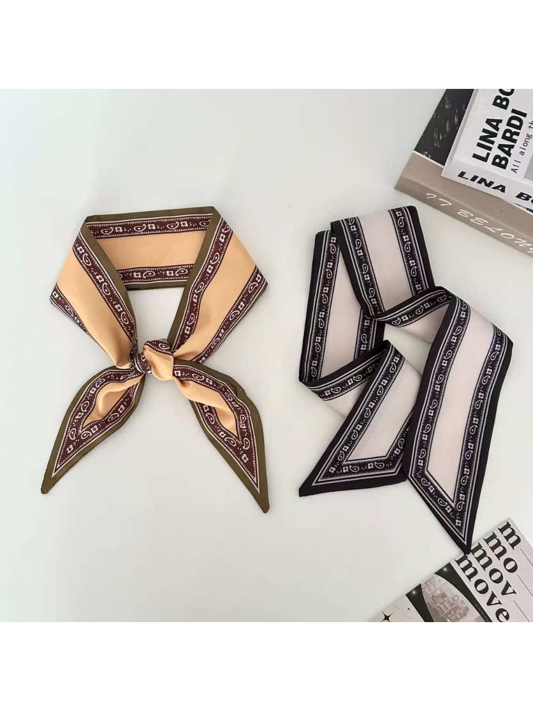 Scarvii Ditsy Floral Skinny Scarf