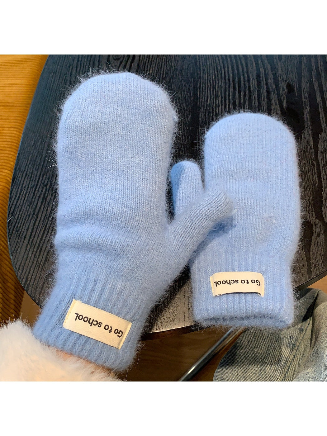 Gloving - Women's Cute Fuzzy Knit Winter Mittens