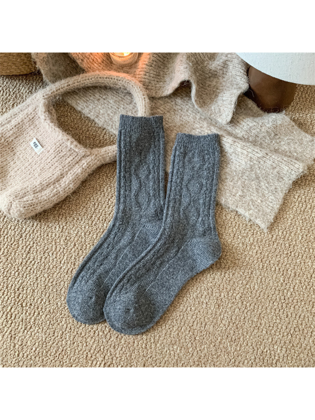 Rufia - Cable Knit Crew Socks