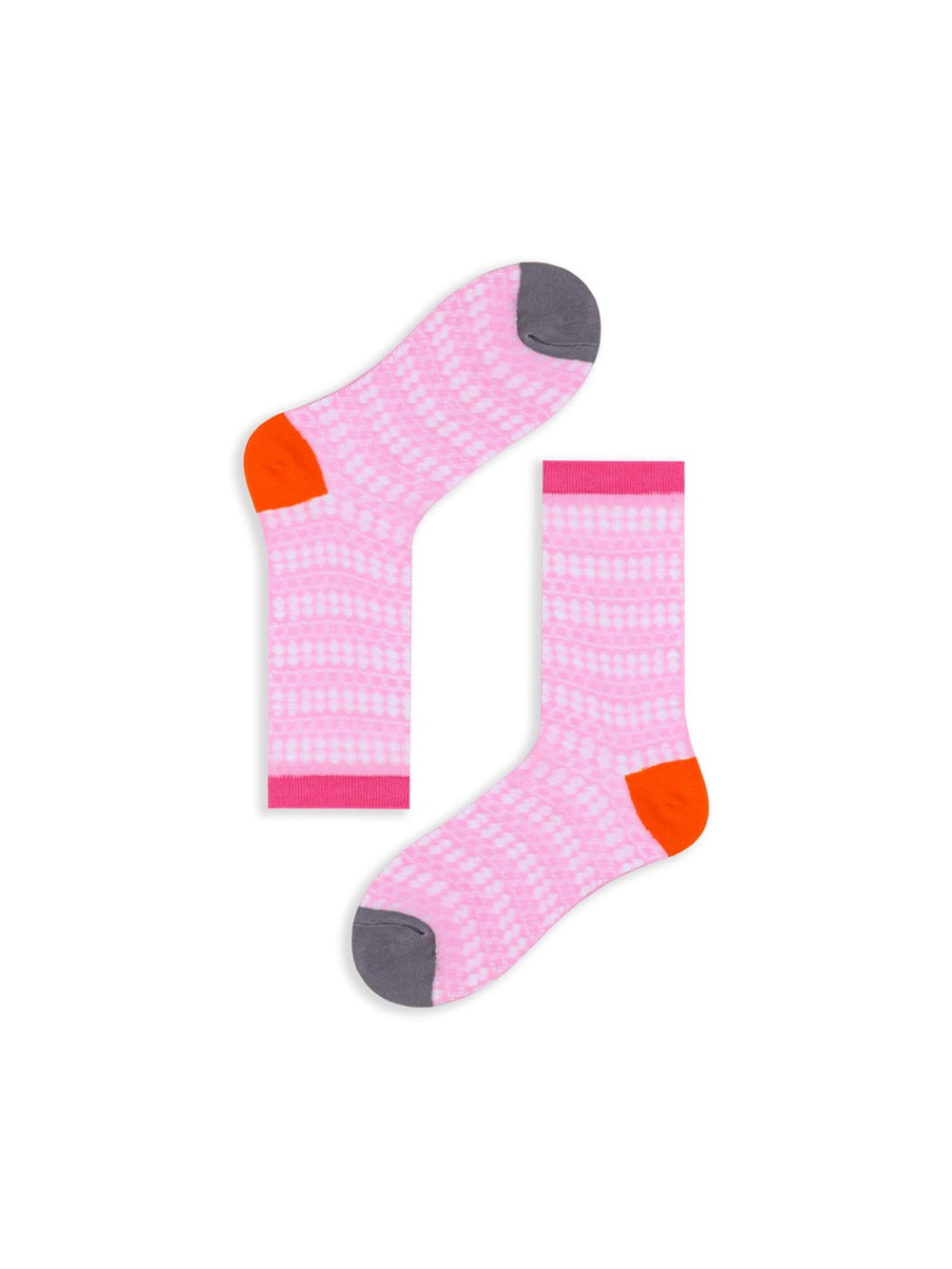 Rufia - Sheer Shell Mesh Colorblock Ankle Socks