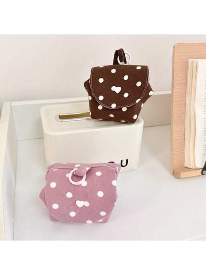 Cosbai - Cute Polka Dot Portable Pouch