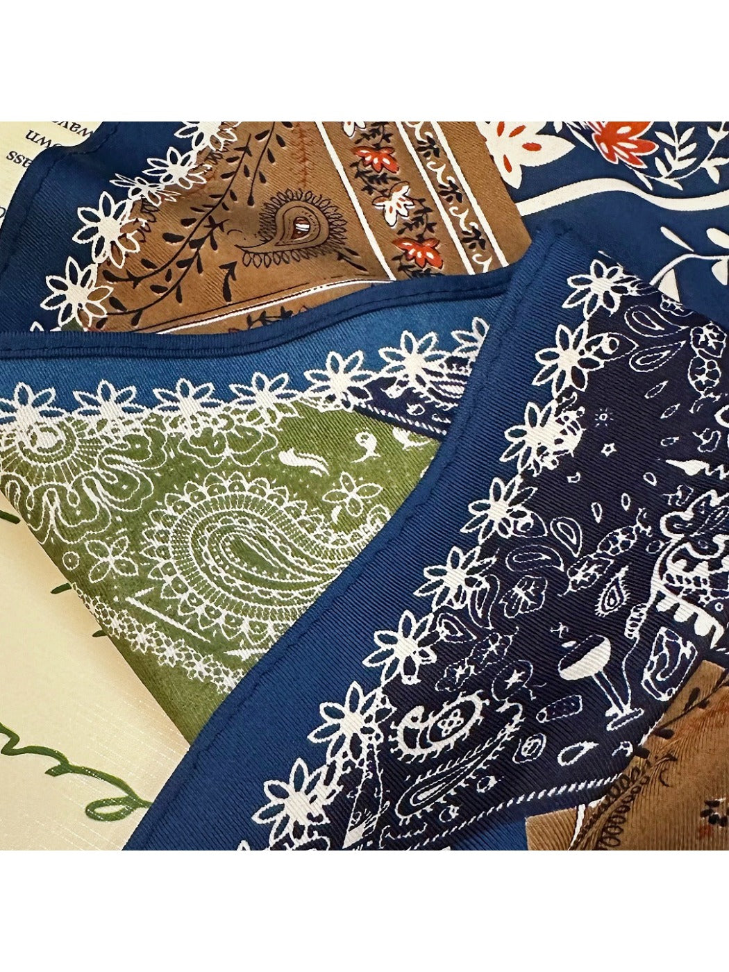 Scarvii - Patchwork Paisley Print Triangle Bandana