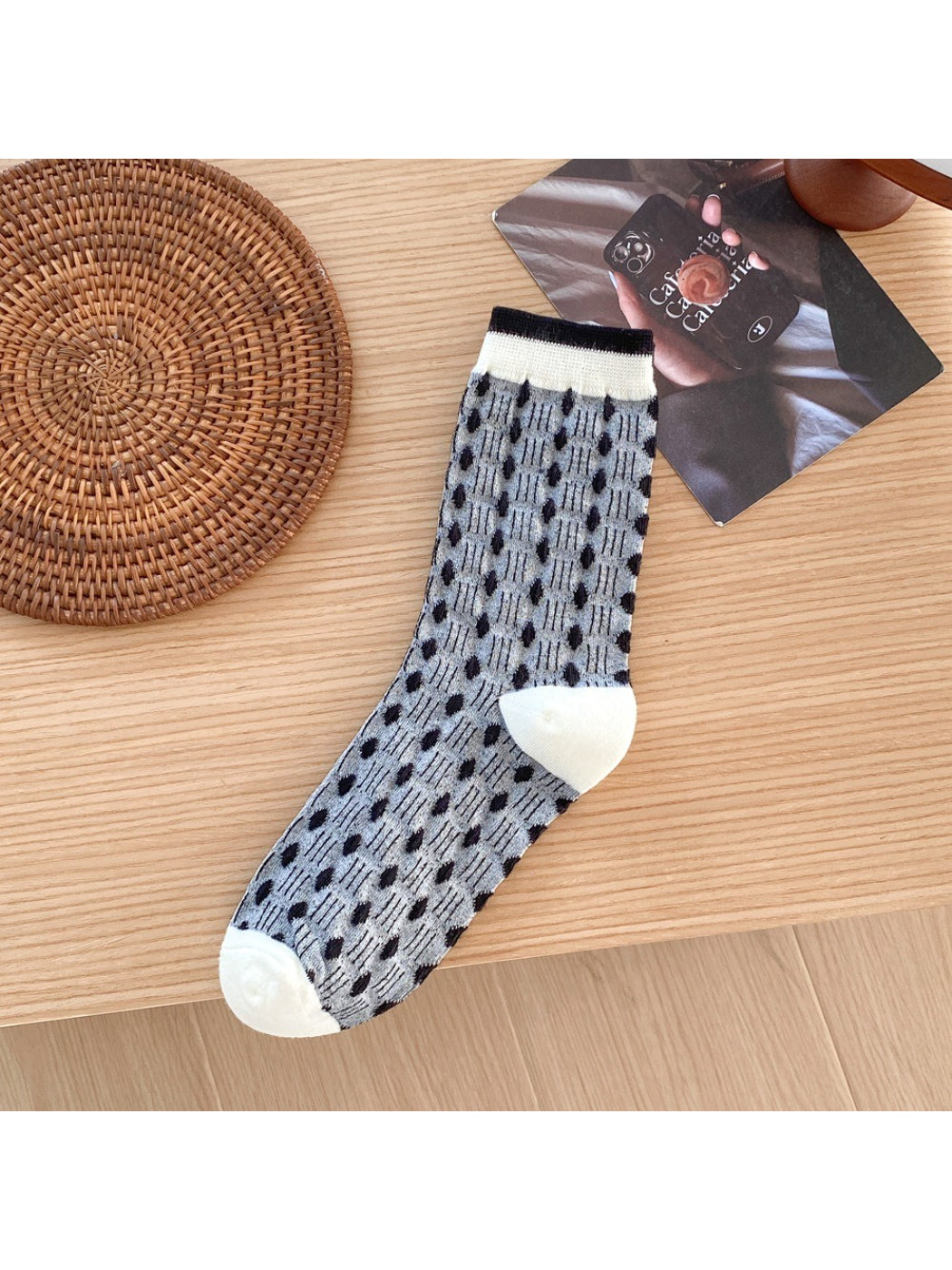 Rufia - Pebbled Texture Knit Crew Socks product image 6