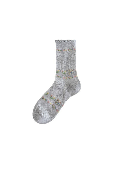 Rufia - Floral Lace Knit Crew Socks product image 6