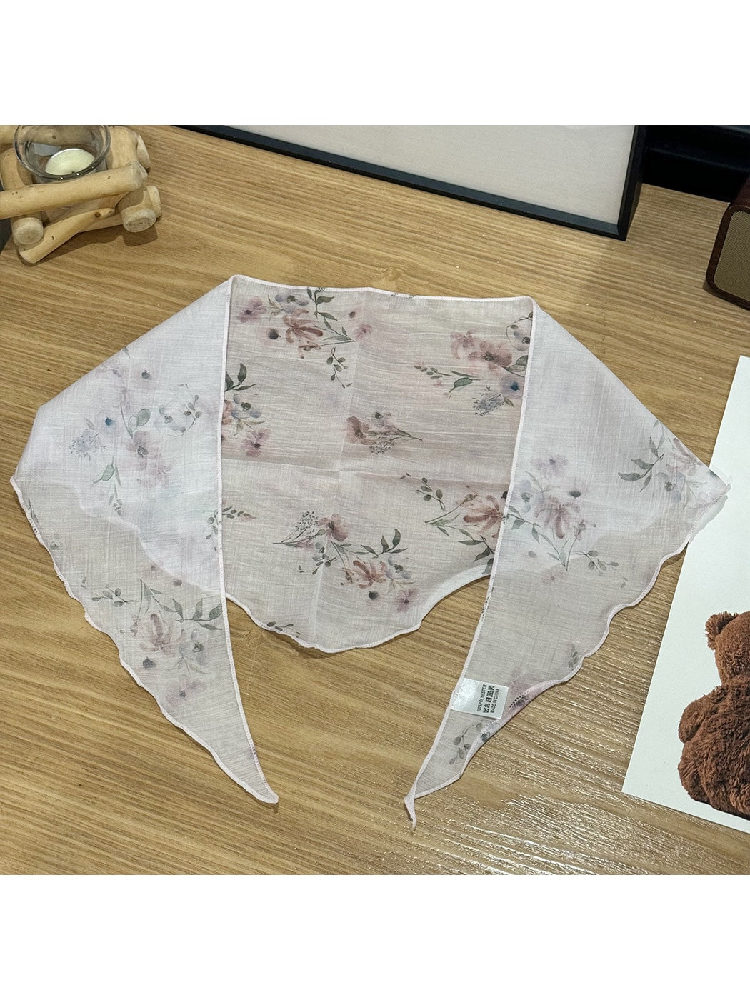 Scarvii - Spring Floral Print Sweet Triangle Bandana