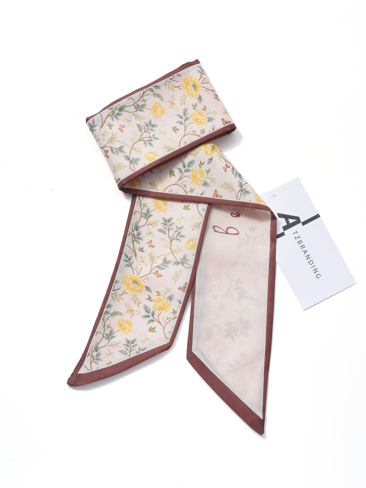 Scarvii - Soft Floral Skinny Scarf