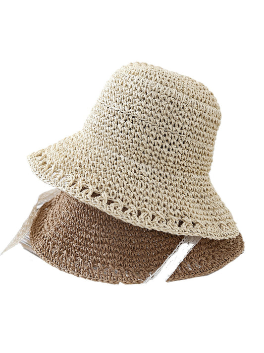 Lightweight Crochet Detail Bucket Hat