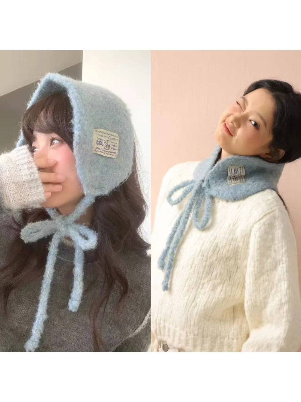 Scarvii - Soft Knit Tie Front Scarf