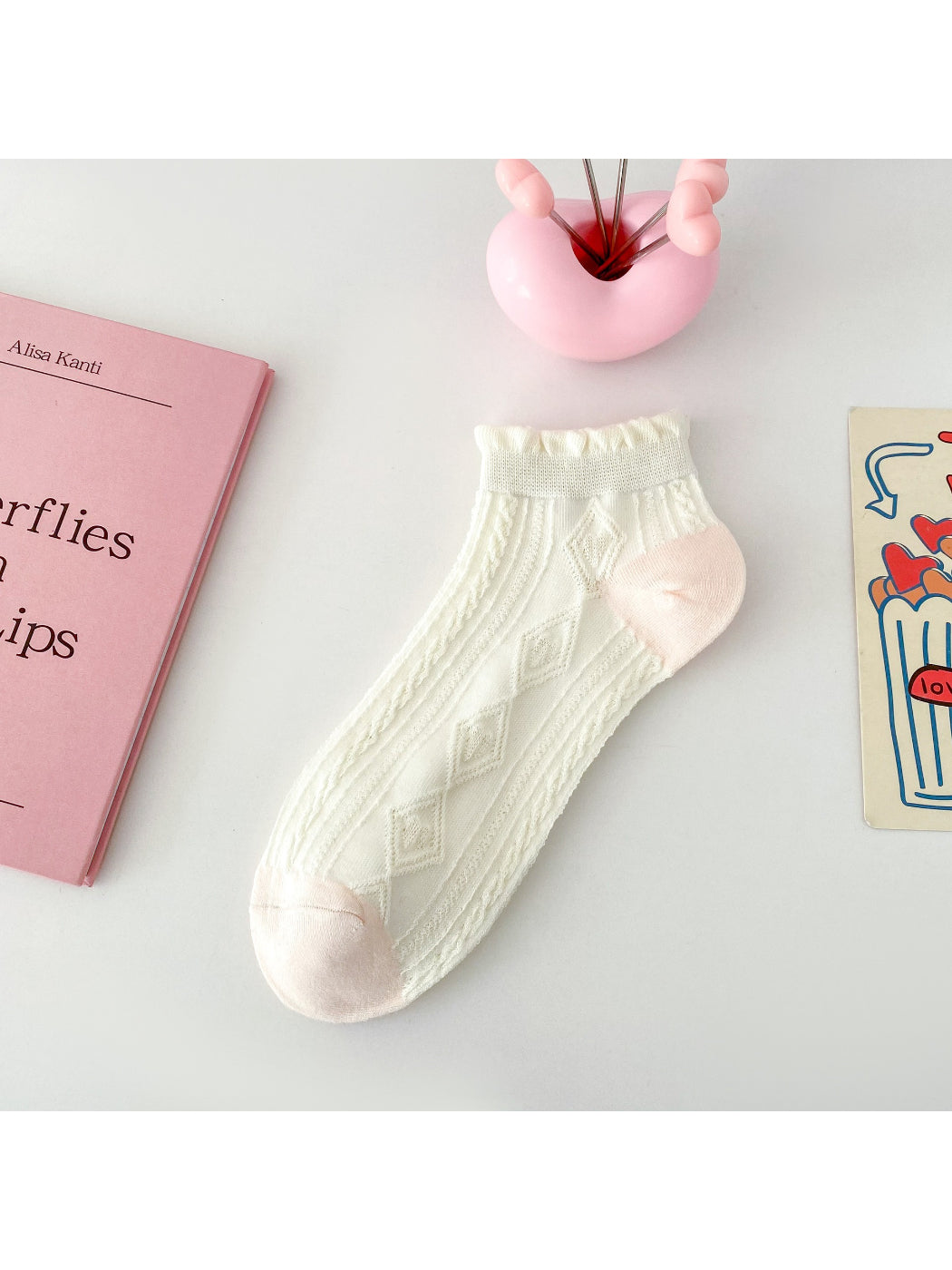 Rufia - Cute Love Motif Ankle Socks product image 4