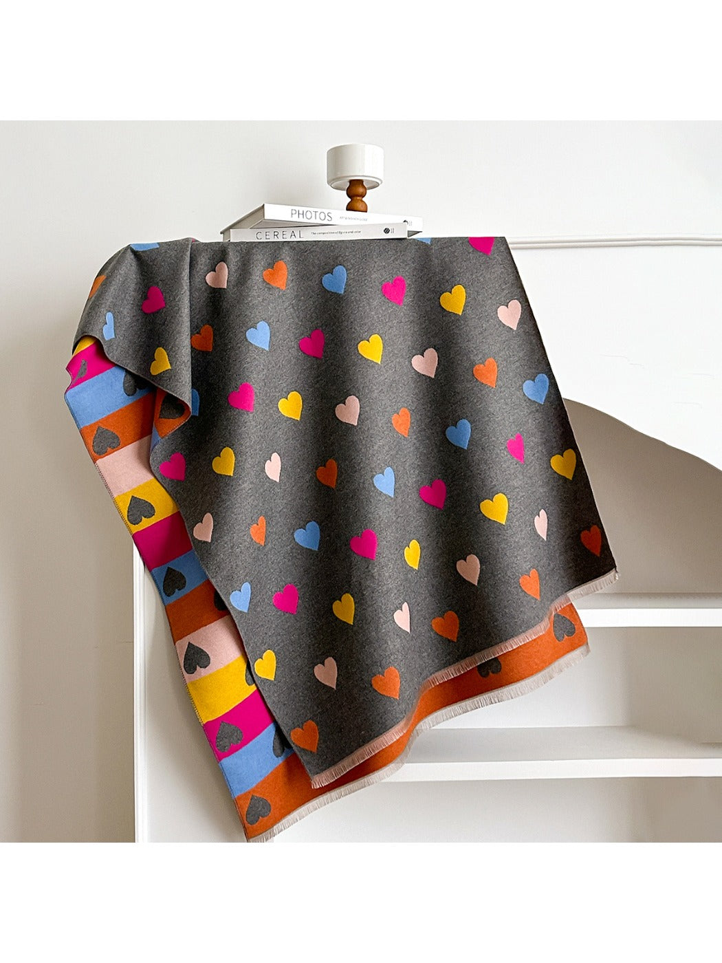 Scarvii – Valentine’s Heart Pattern Winter Scarf & Shawl