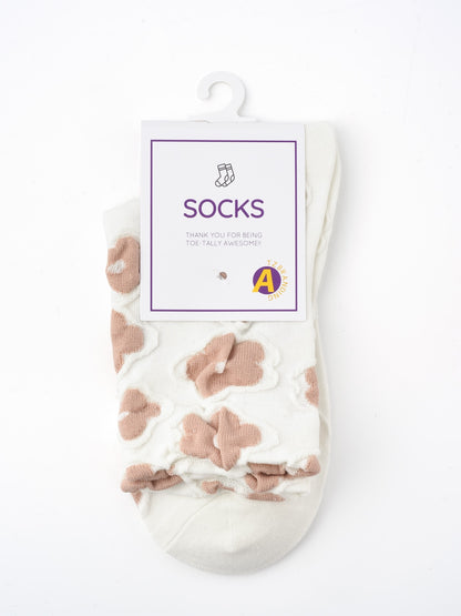 Rufia - Orange Embossed Women's Socks