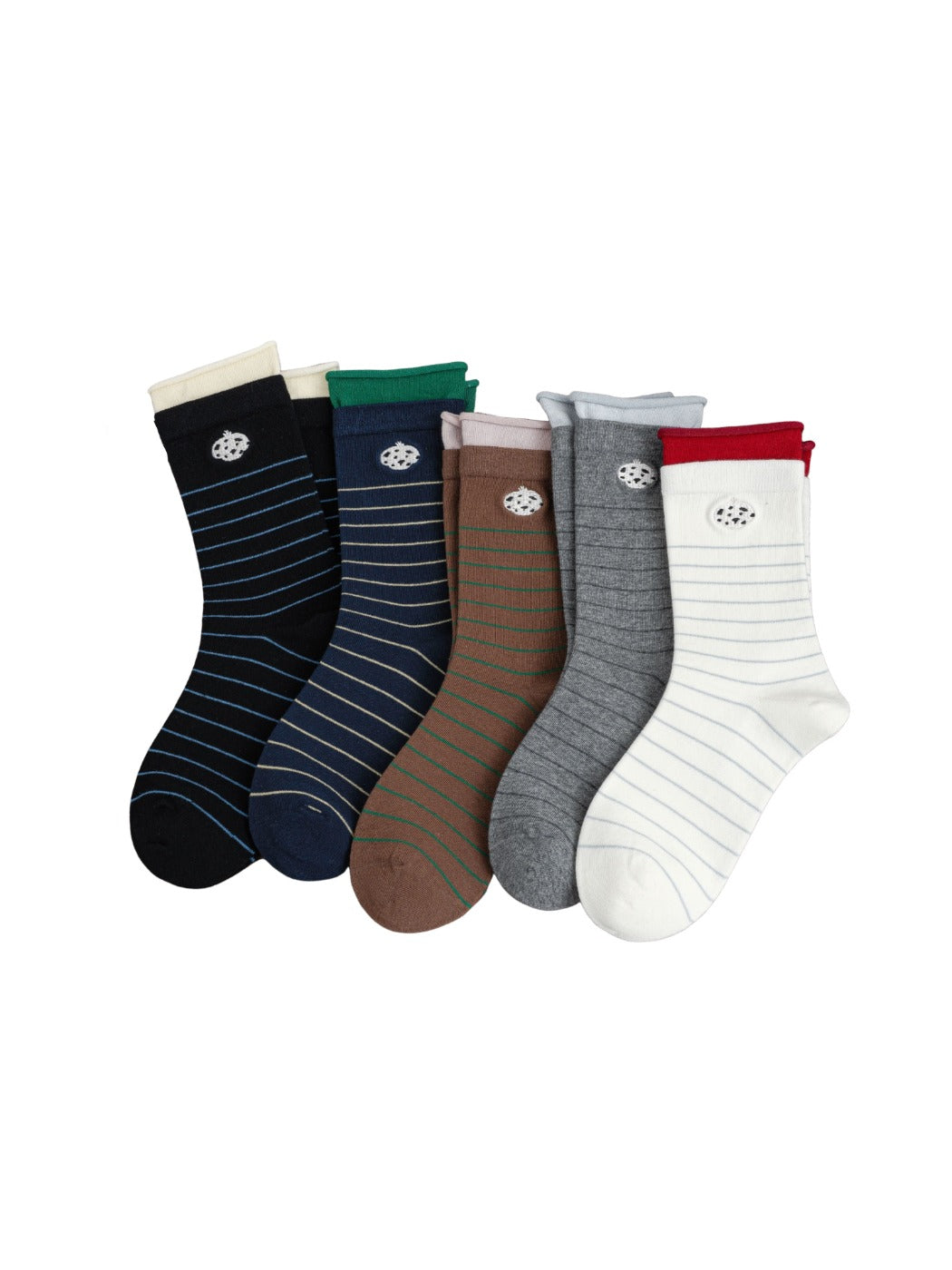 Rufia – Mid-Calf Color Block Cartoon Socks