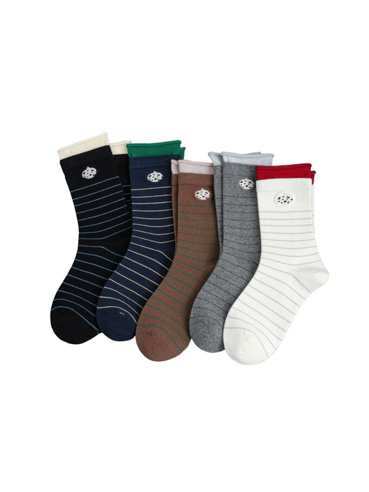 Rufia – Mid-Calf Color Block Cartoon Socks