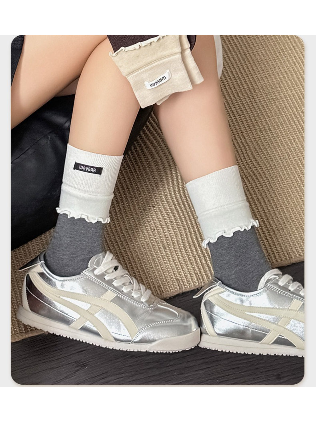 Rufia - Soft Cuff Detail Crew Socks