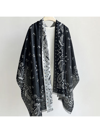 Scarvii - Summer Muted Paisley Print Wrap Scarf