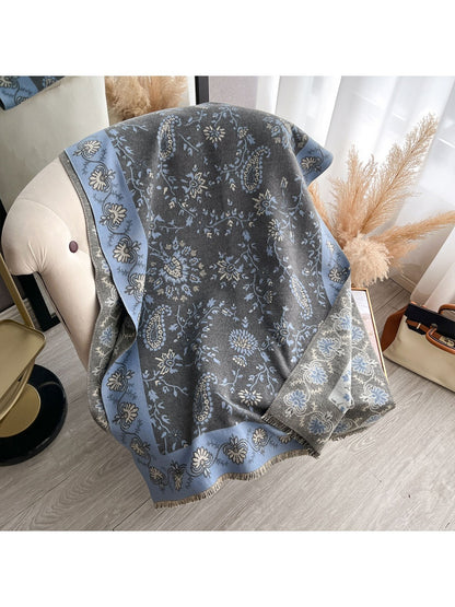 Scarvii – Reversible Paisley Fringe Scarf & Wrap