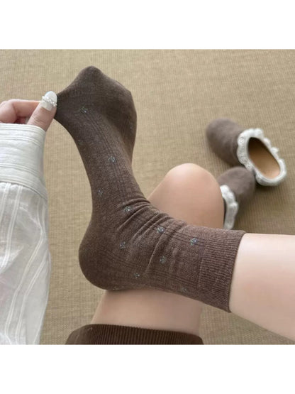 Rufia - Mini Flower Pattern Everyday Crew Socks product image 2