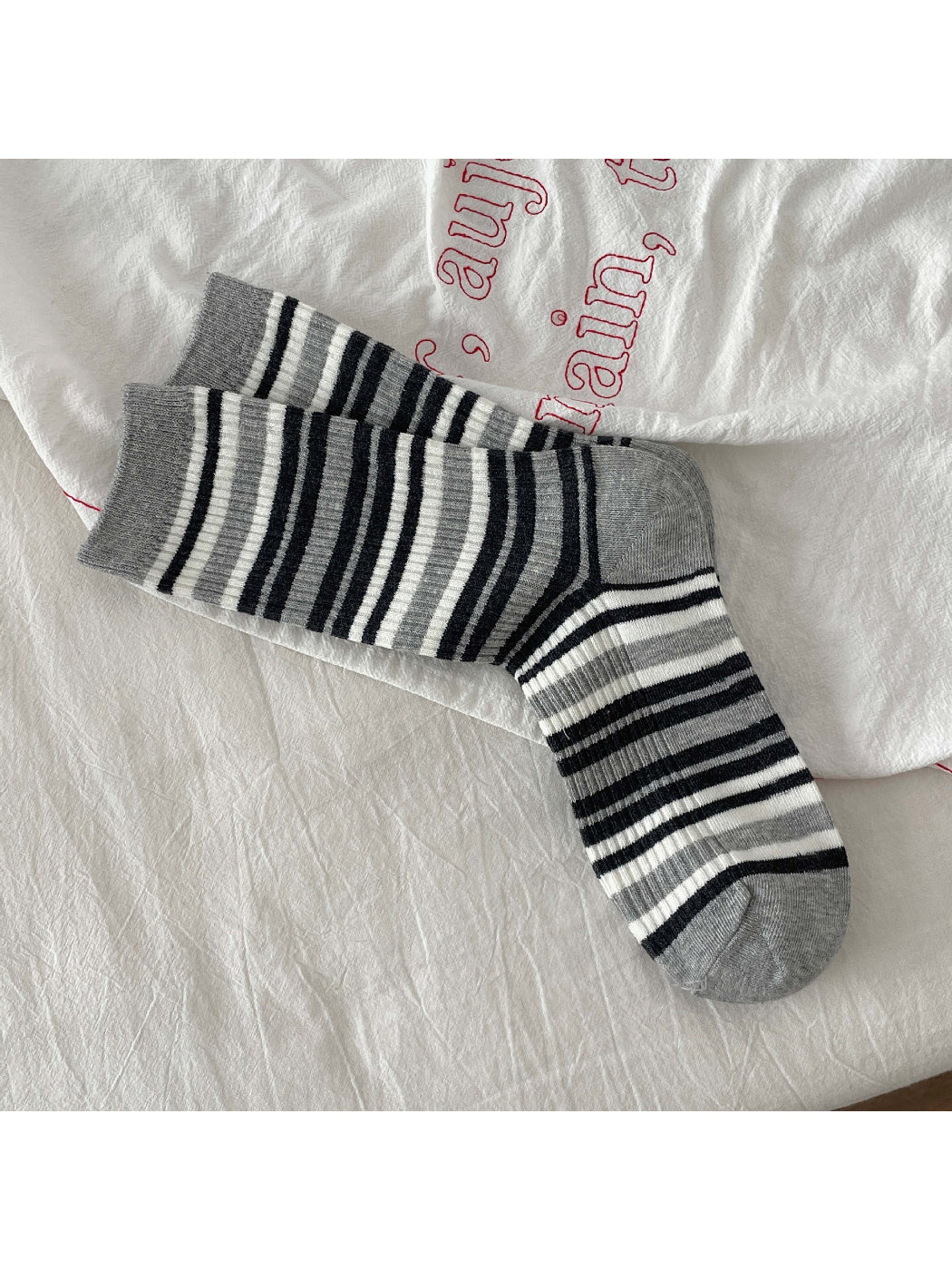 Rufia - Soft Ribbed Stripe Daily Crew Socks product image 6
