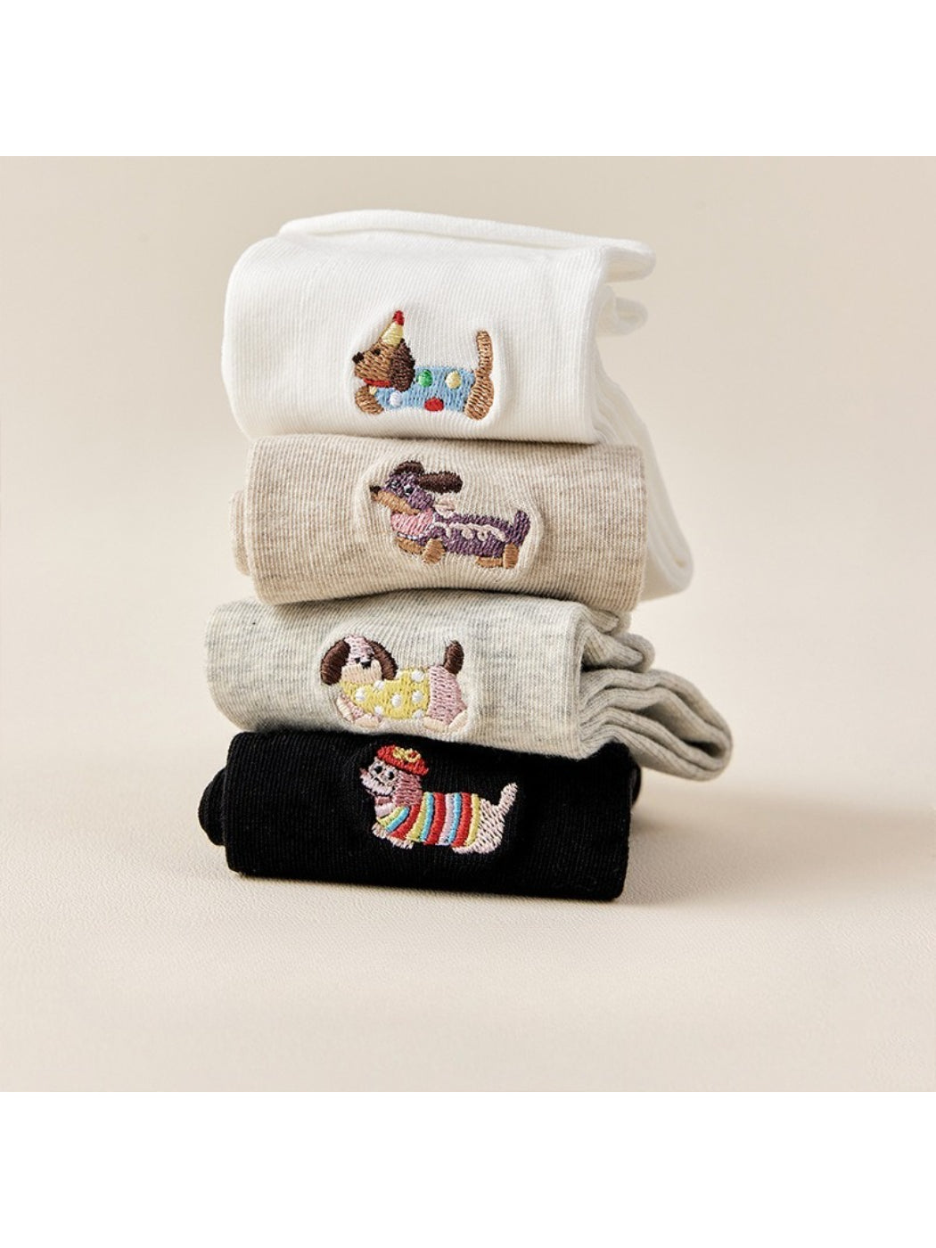 Rufia - Small Dog Motif Crew Socks