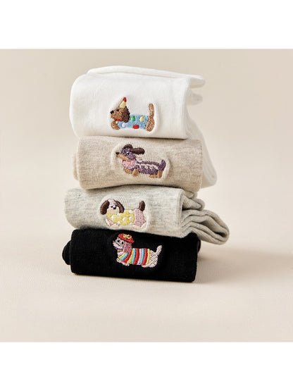 Rufia - Small Dog Motif Crew Socks