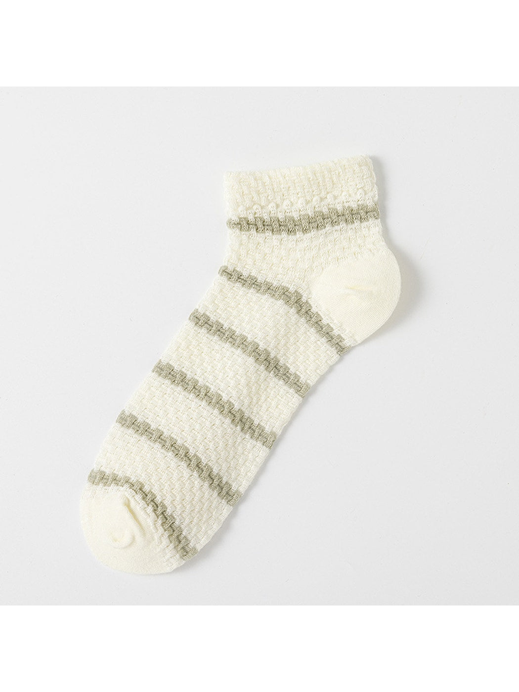 Rufia - Fresh Green Toned Print Ankle Socks