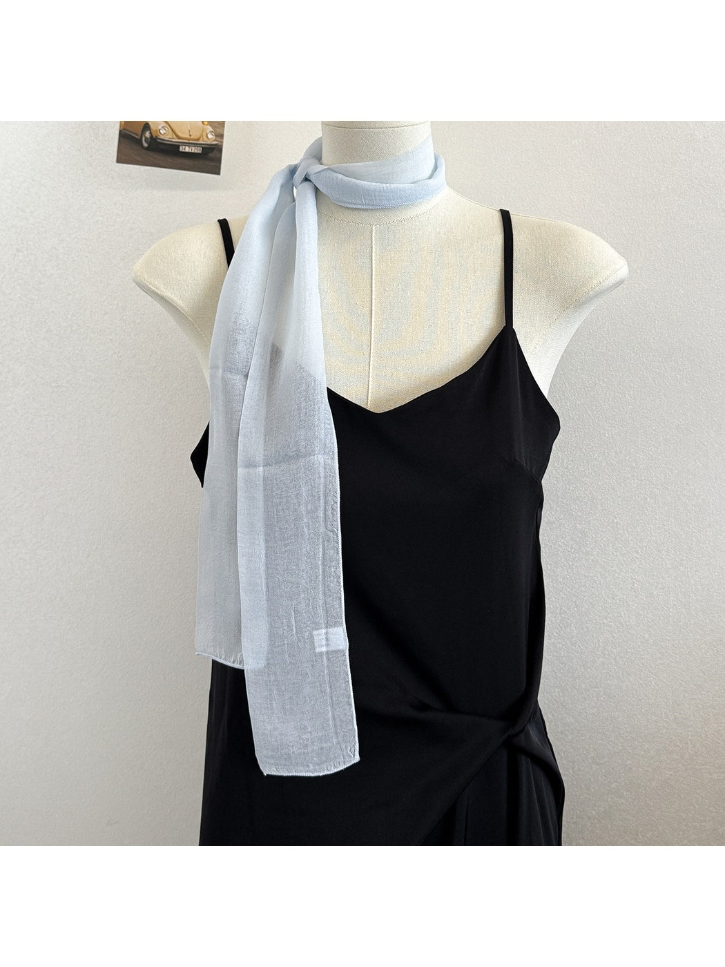 Scarvii - Retro Style Solid Narrow Scarf
