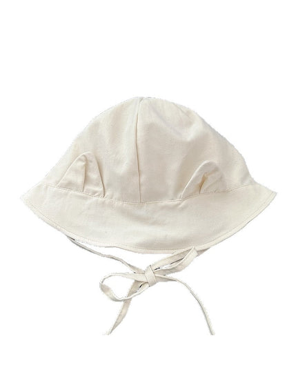 Haila - Solid Color Cat Ear Short Brim Bucket Hat