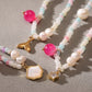 Bauai - Colorful Flat Bead Pendant Necklace - Elegant & Charming