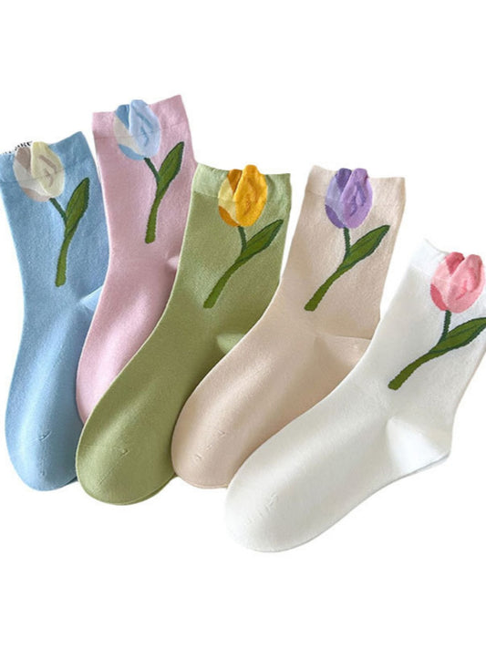 Rufia - Simple Tulip Quarter-Calf Socks – Fresh & Feminine