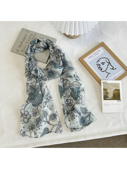 Scarvii - Retro Style Botanical Floral Scarf