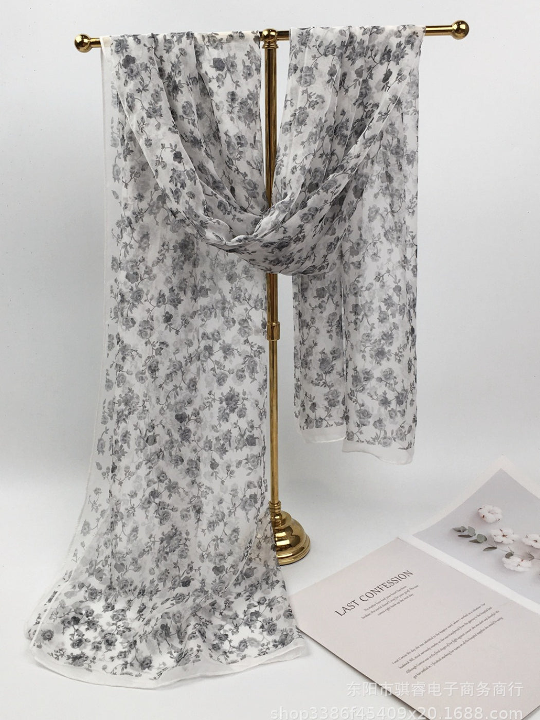 Scarvii - Floral Print Scarf & Shawl