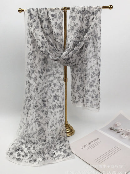 Scarvii - Floral Print Scarf & Shawl