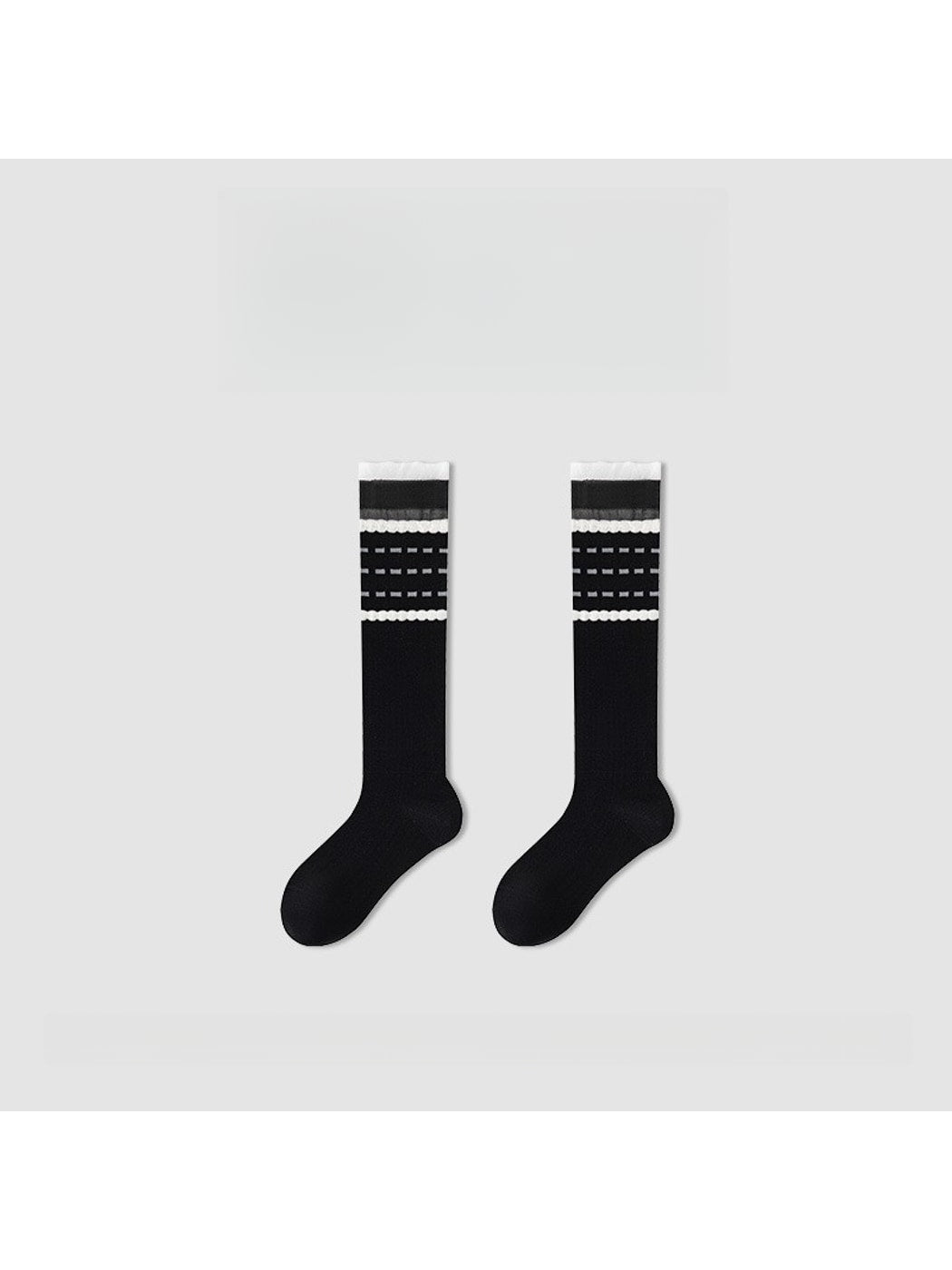 Rufia - Preppy Patchwork Pattern Crew Socks