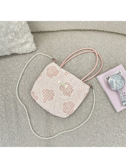 Cosbai - Embroidered Floral Mini Crossbody Bag