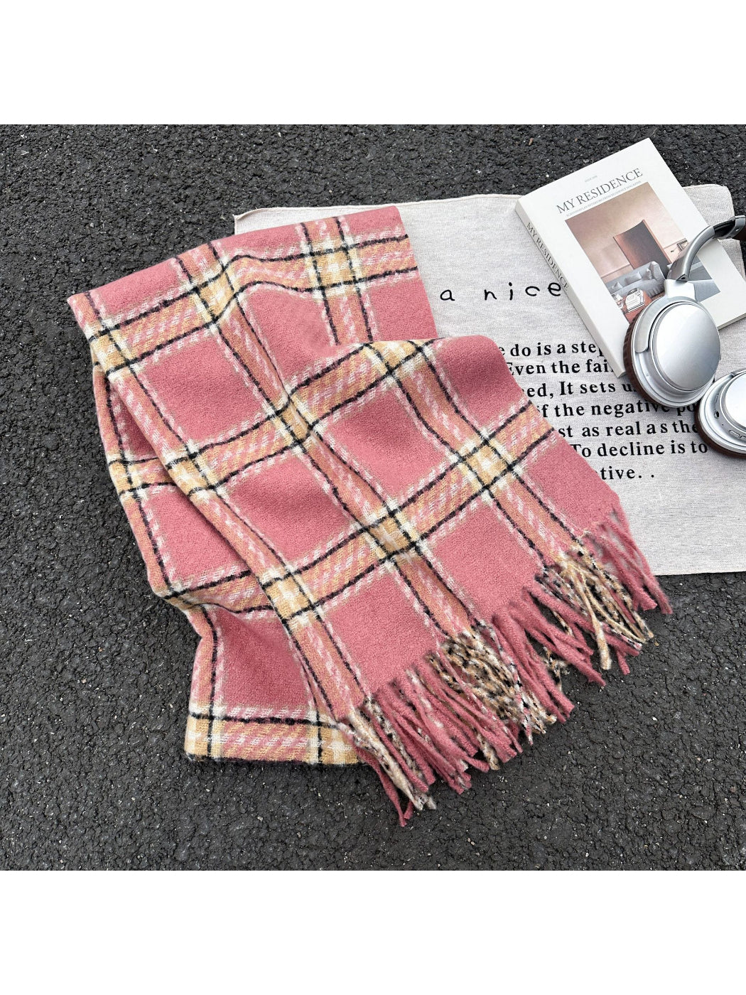 Scarvii - Bold Plaid Fringe Winter Scarf