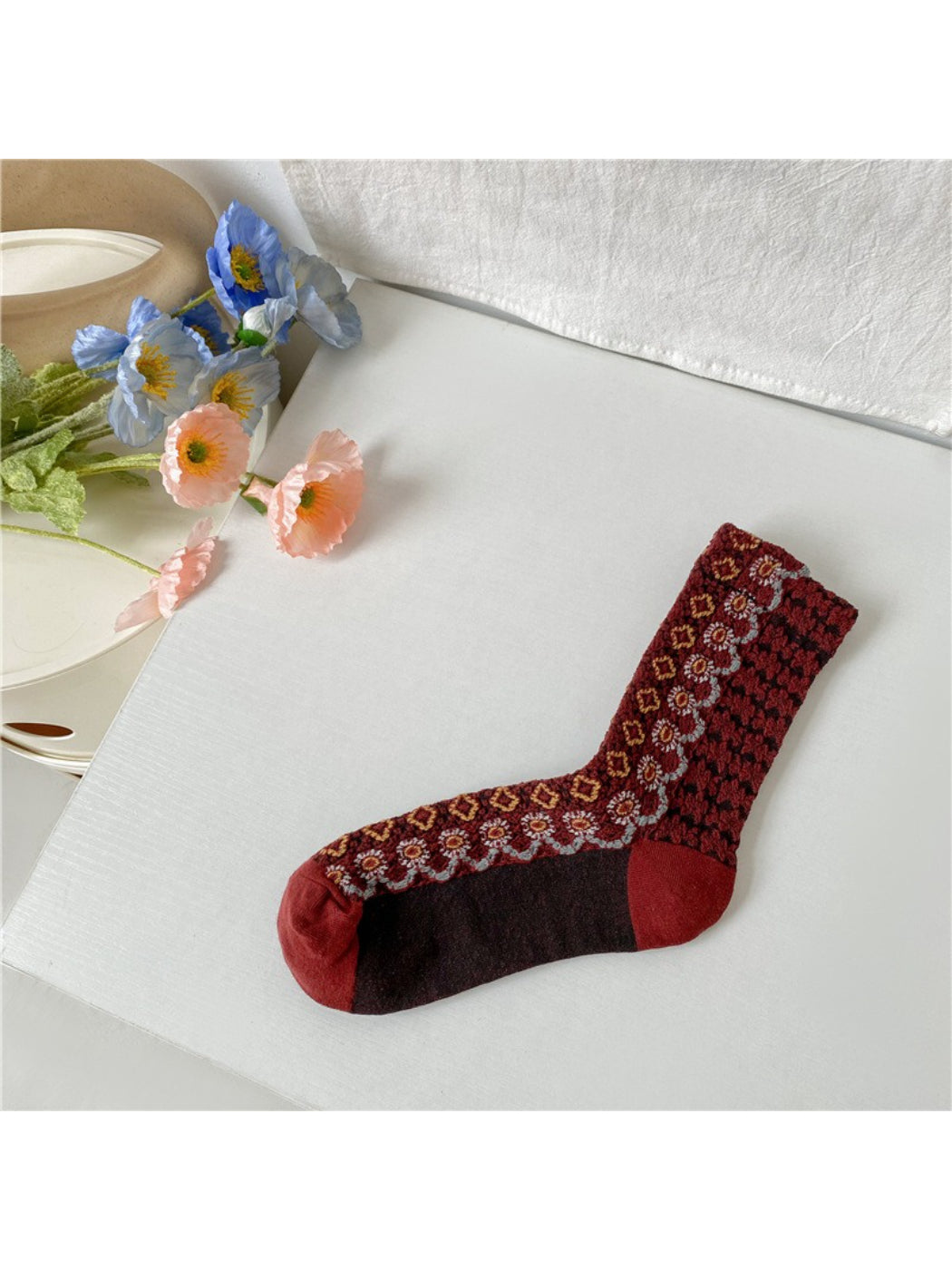 Rufia - Folk Pattern Crew Socks