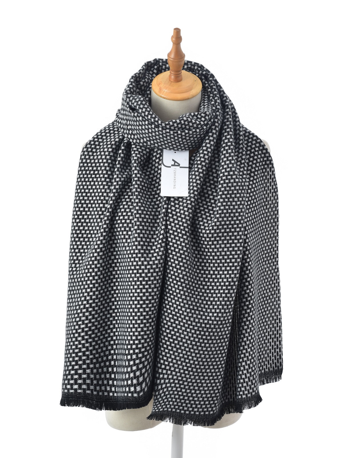 Scarvii – Woven Check Texture Scarf