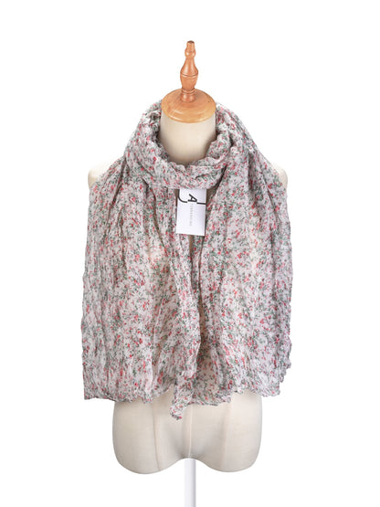 Scarvii - Ditsy Floral Crinkle Lightweight Scarf