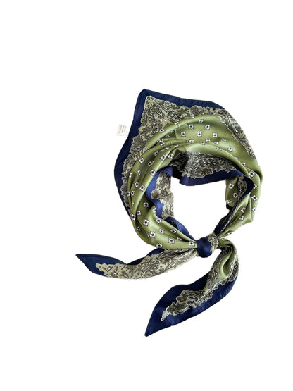 Scarvii - Vintage Floral Border Triangle Scarf