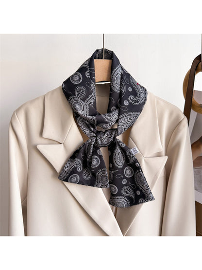 Scarvii - Paisley Border Skinny Scarf