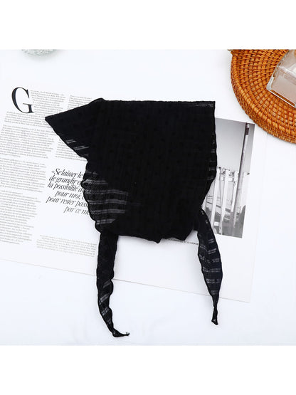 Scarvii - Floral Print Ruffle Edge Fashion Triangle Bandana