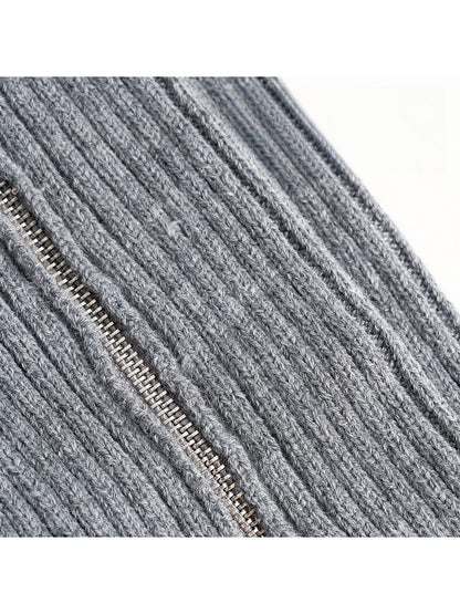Cozyra - Two-Way Zipper Ribbed Knit Leg Warmers