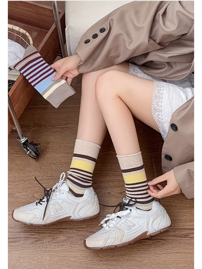 Rufia - Retro Multistripe Crew Socks